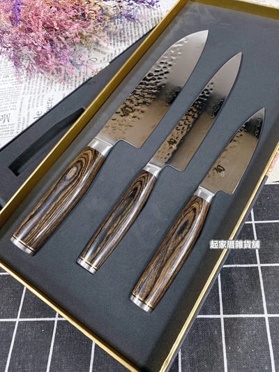 日本貝印 旬 Shun－槌目龍紋三德刀禮盒組（3支組）7
