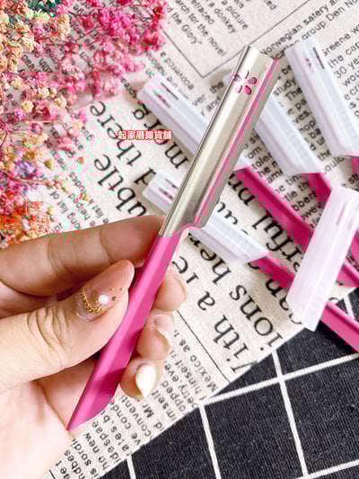 日本KAI貝印－紅色鐵柄修眉刀（不安全／專業用）2