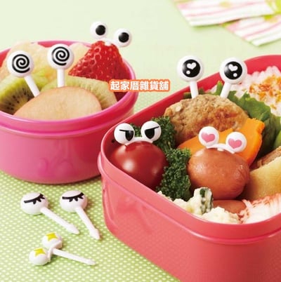 日本TORUNE m'sa－愛心眼睛造型食物裝飾固定叉2