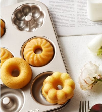 學廚Chefmade－香檳金6連三種甜甜圈模1