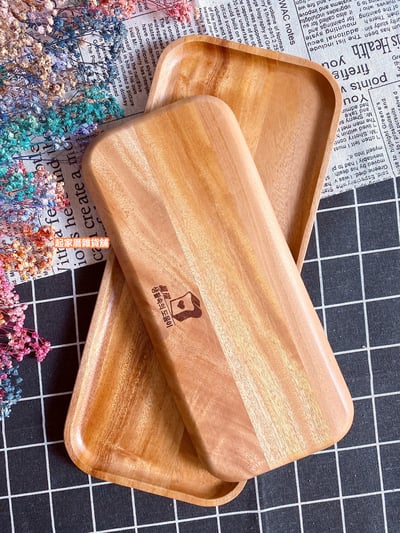 晶瓚－簡約輕食原木長方形木盤（大／中／小）3