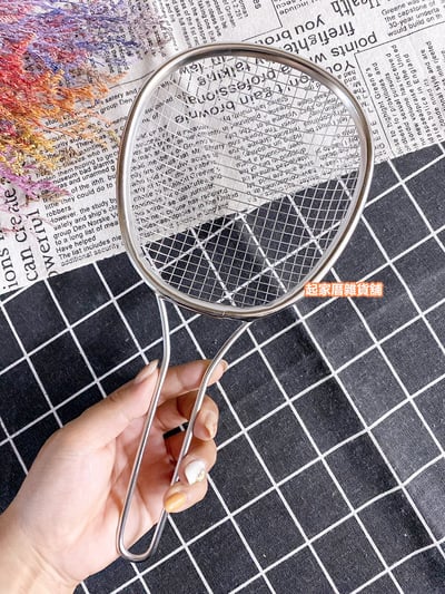 日本下村企販 燕三条－18-8不鏽鋼 淺型寬格撈網4