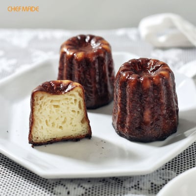 學廚Chefmade－香檳金不沾可麗露模（6連／12連）3