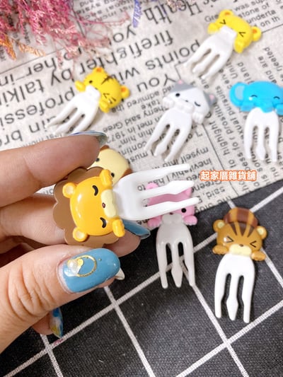 日本TORUNE m'sa－可愛動物3叉型造型食物裝飾固定叉3