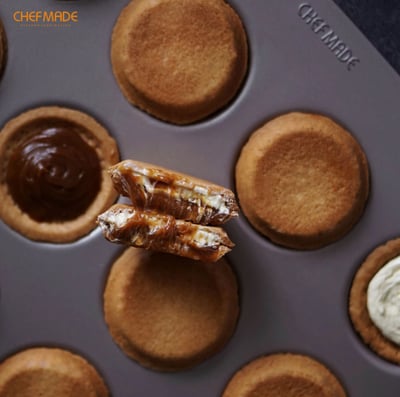 學廚Chefmade－香檳金12連烏比派／曲奇餅乾模2