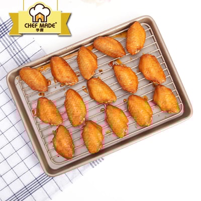 學廚Chefmade－13吋不沾烤盤＋散熱架（淺型／深型）5