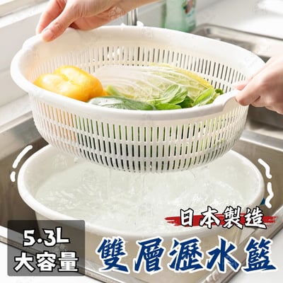 日本sanada－雙層瀝水籃1
