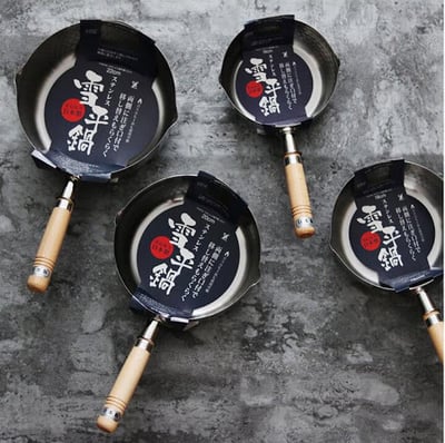 日本吉川Yoshikawa－18-8不鏽鋼木柄雪平鍋1