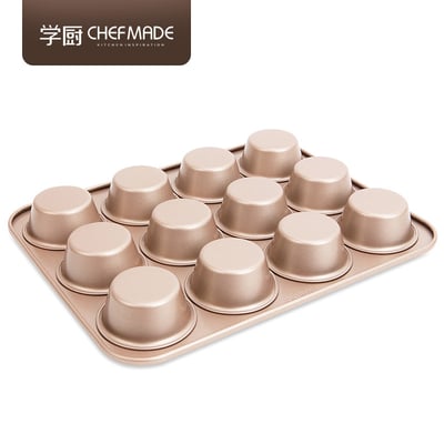學廚Chefmade－香檳金12連馬芬蛋糕模7