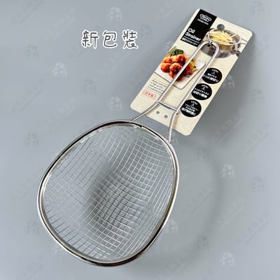 日本下村企販 燕三条－18-8不鏽鋼 淺型寬格撈網10