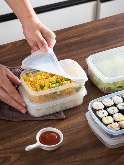 日本NAKAYA－長方形透明保鮮盒（830ml）5