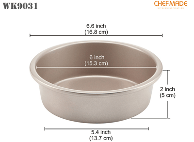 學廚Chefmade－香檳金圓形蛋糕模（6吋）10