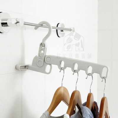 日本 AISEN－可折疊5連掛鉤曬衣架1