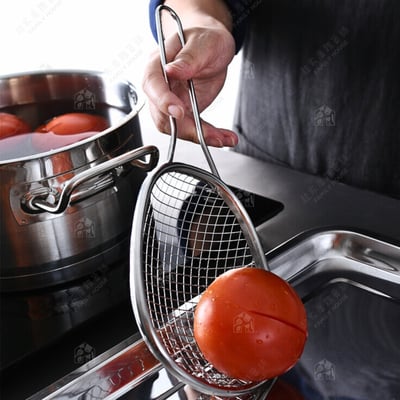 日本下村企販 燕三条－18-8不鏽鋼 淺型寬格撈網9