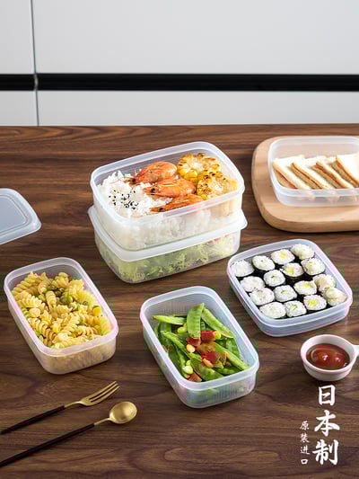 日本NAKAYA－長方形透明保鮮盒（830ml）6