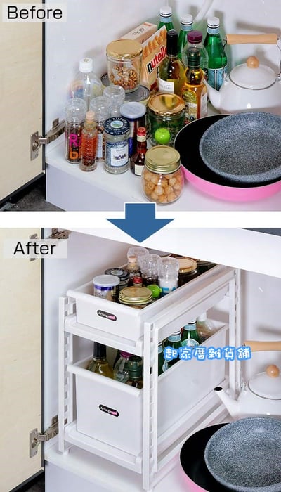 日本Pearl－雙層抽屜式置物架5