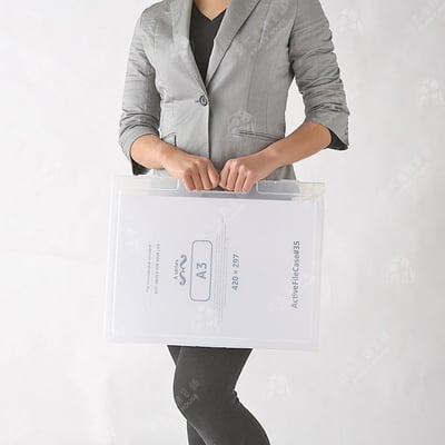 日本和泉化成－A3 A4 透明可提收納盒7