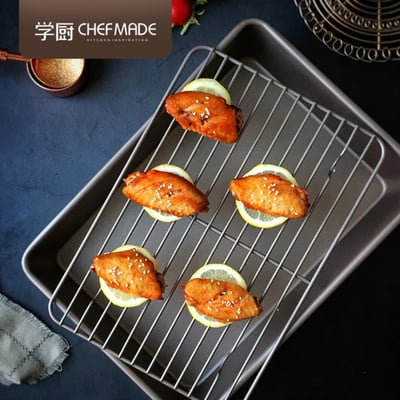 學廚Chefmade－13吋不沾烤盤＋散熱架（淺型／深型）7