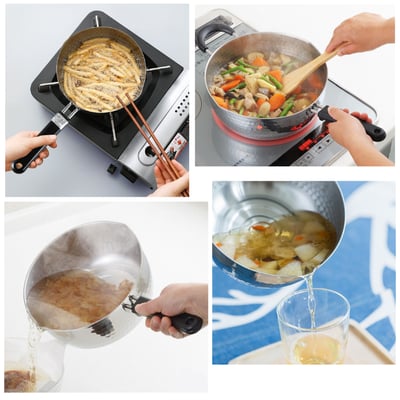 日本吉川Yoshikawa－膠柄不鏽鋼雪平鍋4