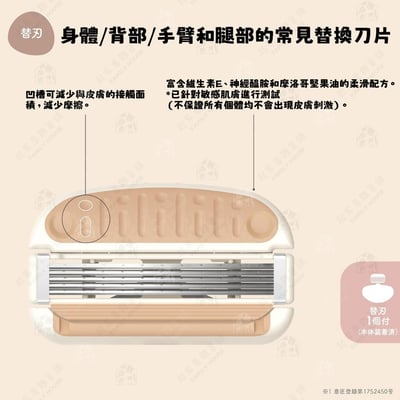 日本貝印KAI－五刀刃美體除毛刀5