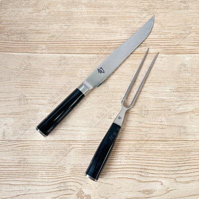 日本貝印KAI－旬Shun 鐵板燒刀叉組2