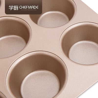 學廚Chefmade－香檳金12連馬芬蛋糕模8
