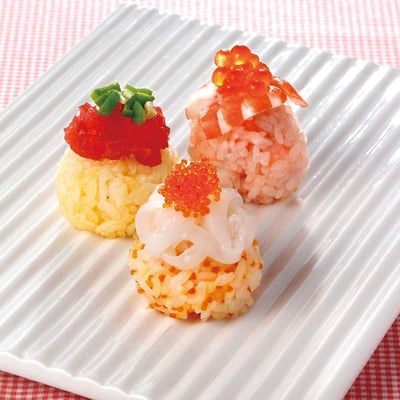 日本貝印KAI－三連圓球飯糰模型3