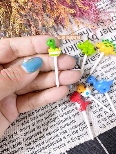 日本TORUNE m'sa－恐龍造型食物裝飾固定叉4