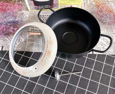 日本貝印KAI－油炸鍋附溫度計（20cm／雙耳）8