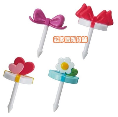 日本TORUNE m'sa－禮物 蝴蝶結造型食物裝飾固定叉3