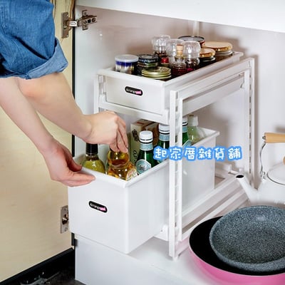 日本Pearl－雙層抽屜式置物架3