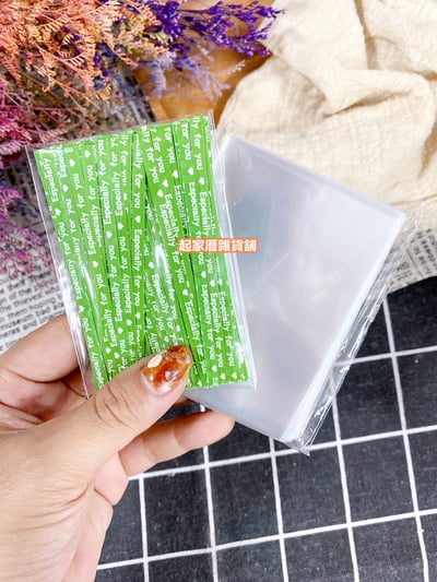 棒棒糖包裝袋（6.5x9cm）＋英文字母封口扎絲5