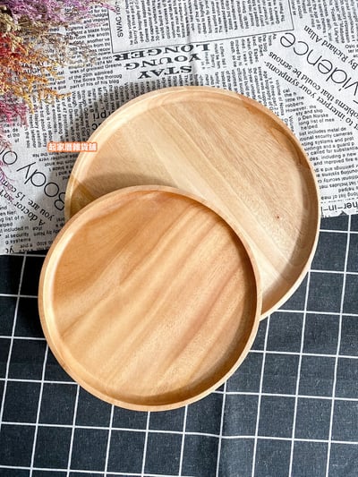 晶瓚－簡約輕食和風圓木盤（大／中／小／迷你）5