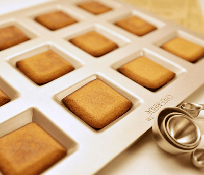 學廚Chefmade－香檳金12連正方型費南雪蛋糕模4