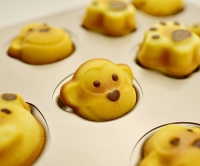 學廚Chefmade－香檳金不沾12連4款動物蛋糕模5