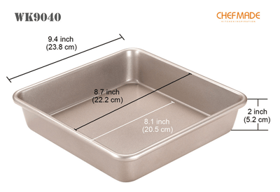 學廚Chefmade－香檳金不沾四方烤盤（9吋）6