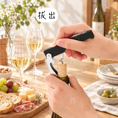日本貝印KAI－軟木塞開瓶器7