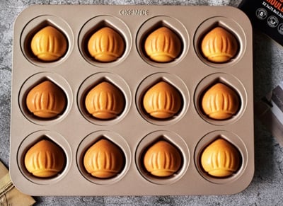 學廚Chefmade－香檳金12連粟子蛋糕模3