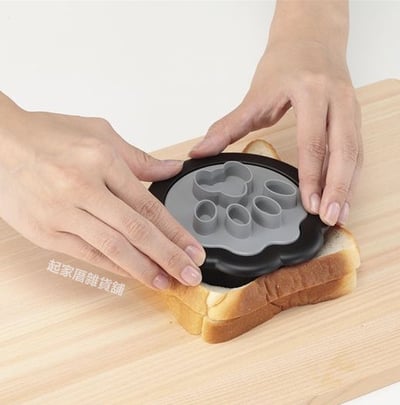 日本貝印KAI－貓咪掌印造型吐司壓模3