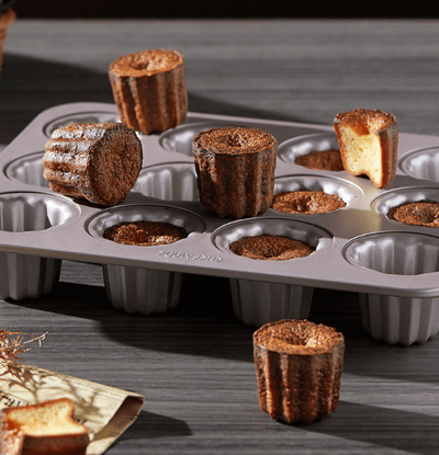 學廚Chefmade－香檳金不沾可麗露模（6連／12連）1