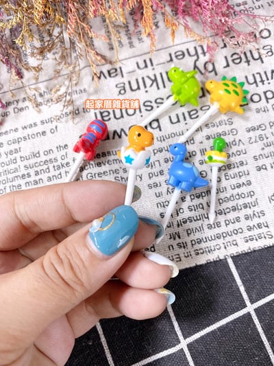 日本TORUNE m'sa－恐龍造型食物裝飾固定叉5