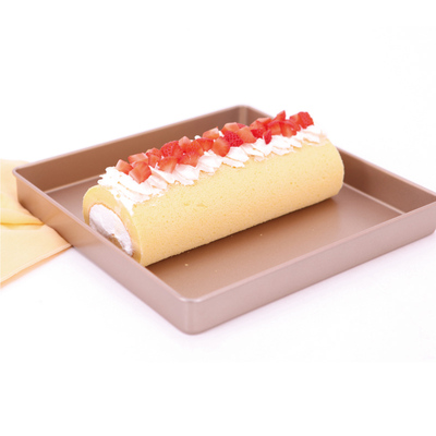 學廚Chefmade－香檳金捲邊正方形蛋糕模（11吋）4