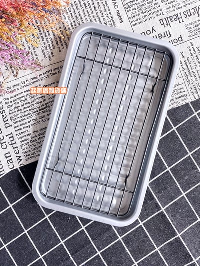 日本Pearl Life－不沾小烤盤附瀝油網3