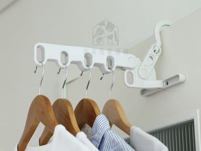 日本 AISEN－可折疊5連掛鉤曬衣架12