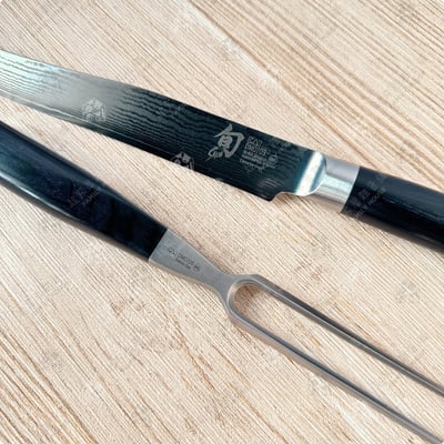 日本貝印KAI－旬Shun 鐵板燒刀叉組4