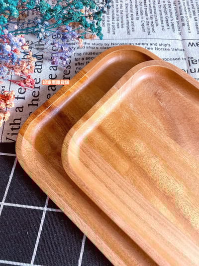 晶瓚－簡約輕食原木長方形木盤（大／中／小）5