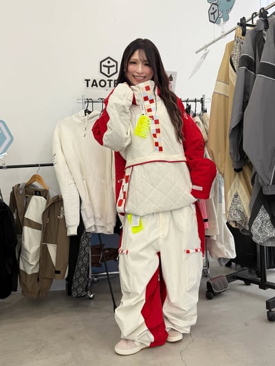 Taotech｜新款-2L套頭雪服+彎刀滑雪褲組合(紅白限定色)**預購5