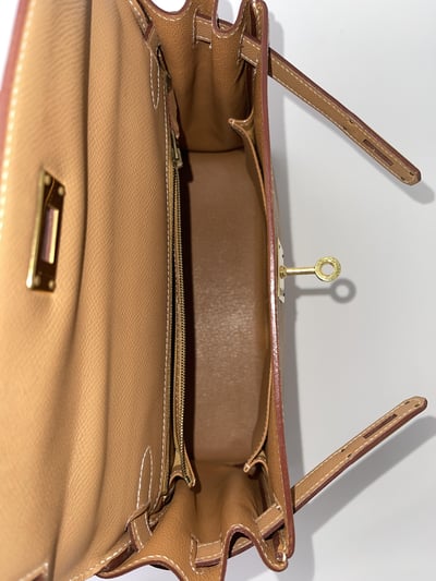 Hermes kelly28 內縫奶茶色11
