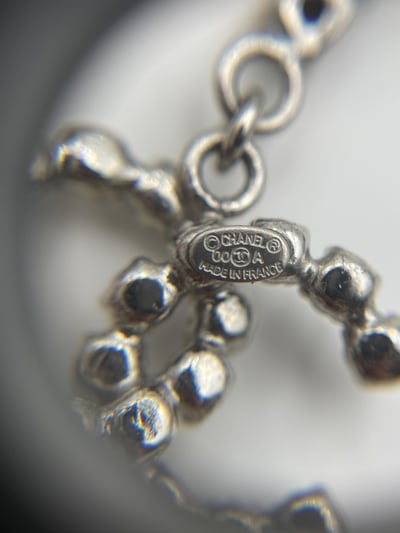 Chanel帶鑽雙C耳針3