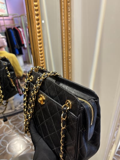 Chanel荔皮軍牌相機包2